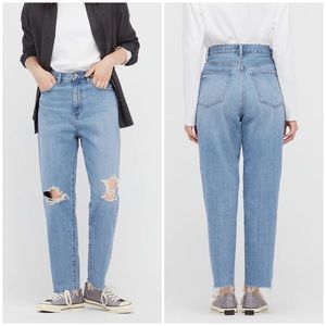 Uniqlo Peg Top High Rise Jeans (Damaged)